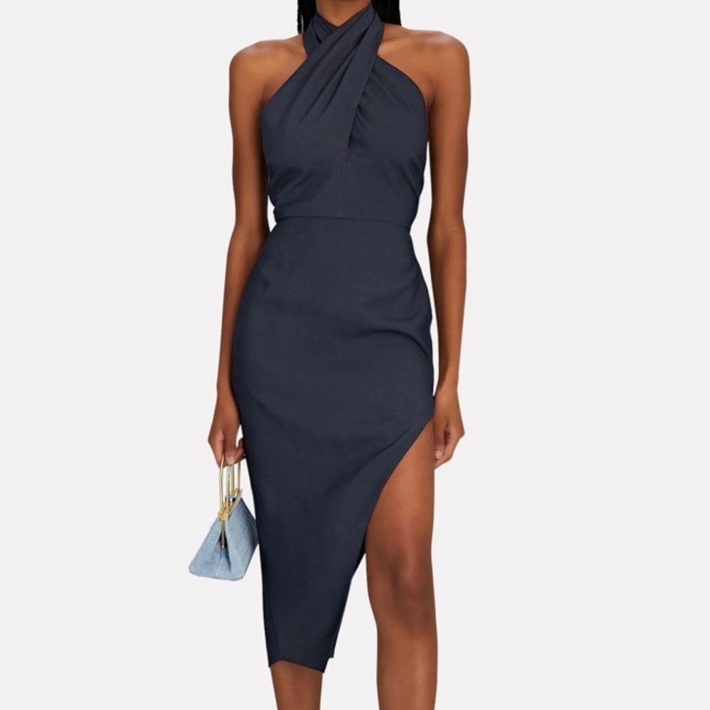 NWT The Sei Cross Front Twill Halter Dress